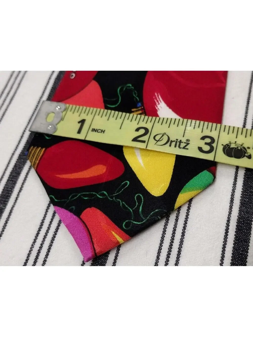 Nicole Miller 1991 Silk Tie Holiday Evening Wear Colorful Christmas Ornaments